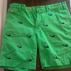 Ralph Lauren Green Whale Pattern Men's Shorts